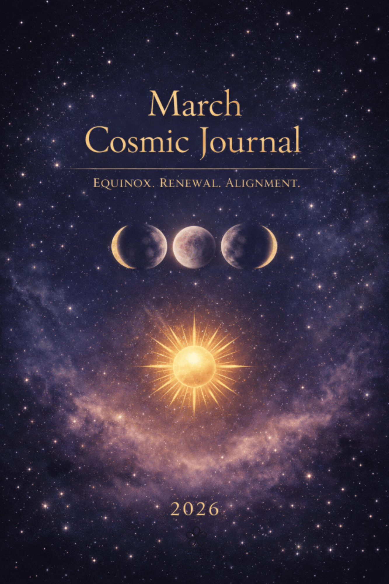 March 2026 Astrology & Cosmic Events Journal – Equinox Energy, Moon Phases + Healing Acupressure Rituals