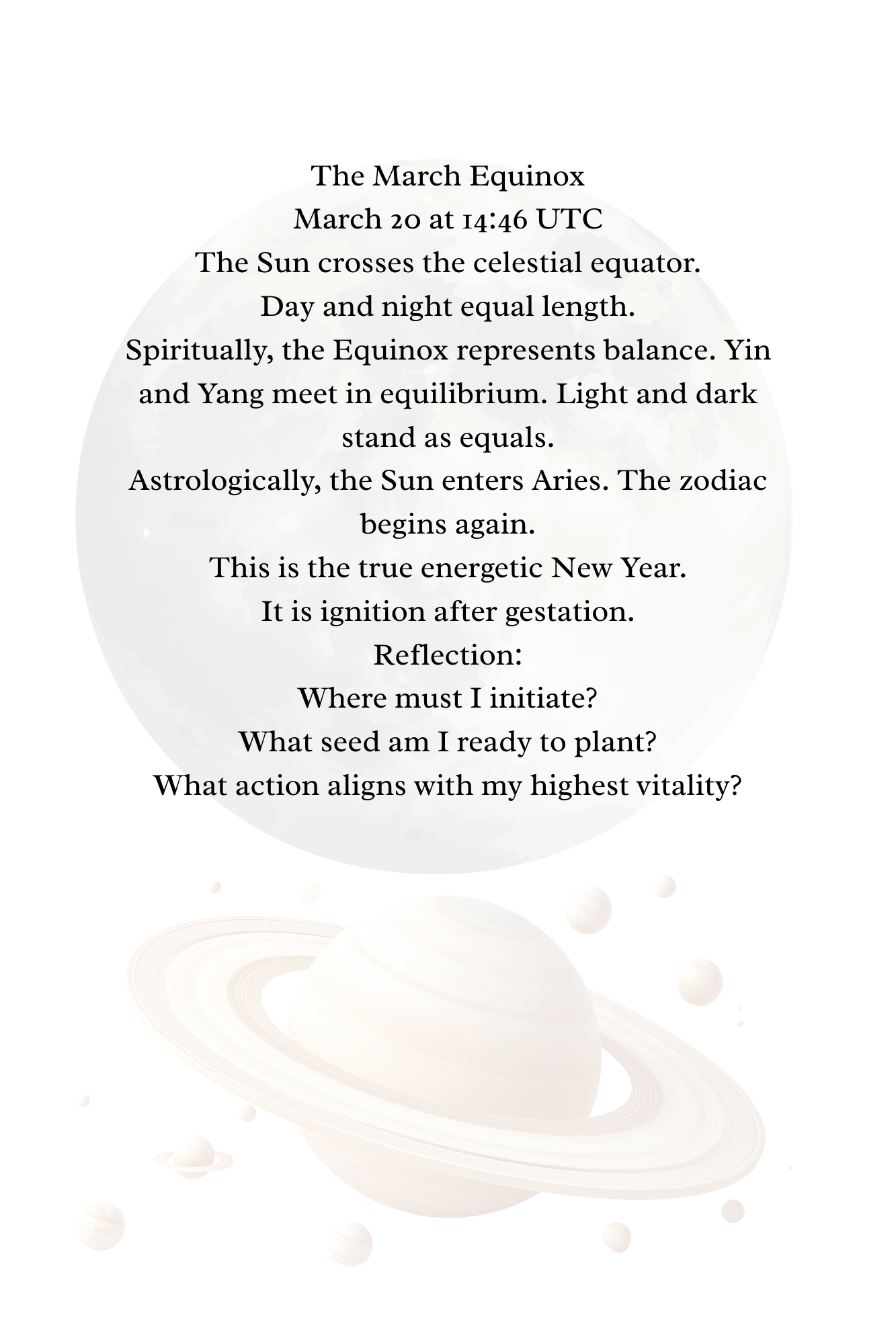 March 2026 Astrology & Cosmic Events Journal – Equinox Energy, Moon Phases + Healing Acupressure Rituals