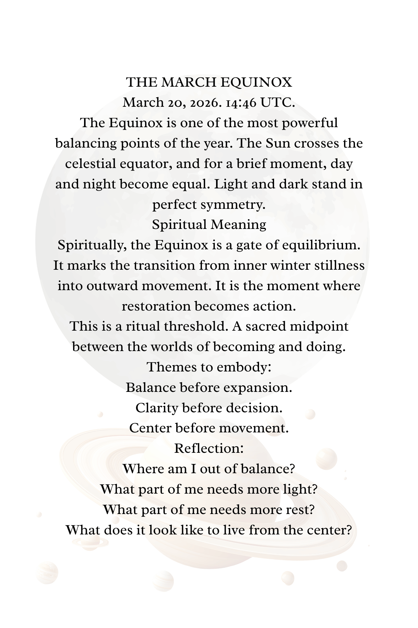 March 2026 Astrology & Cosmic Events Journal – Equinox Energy, Moon Phases + Healing Acupressure Rituals