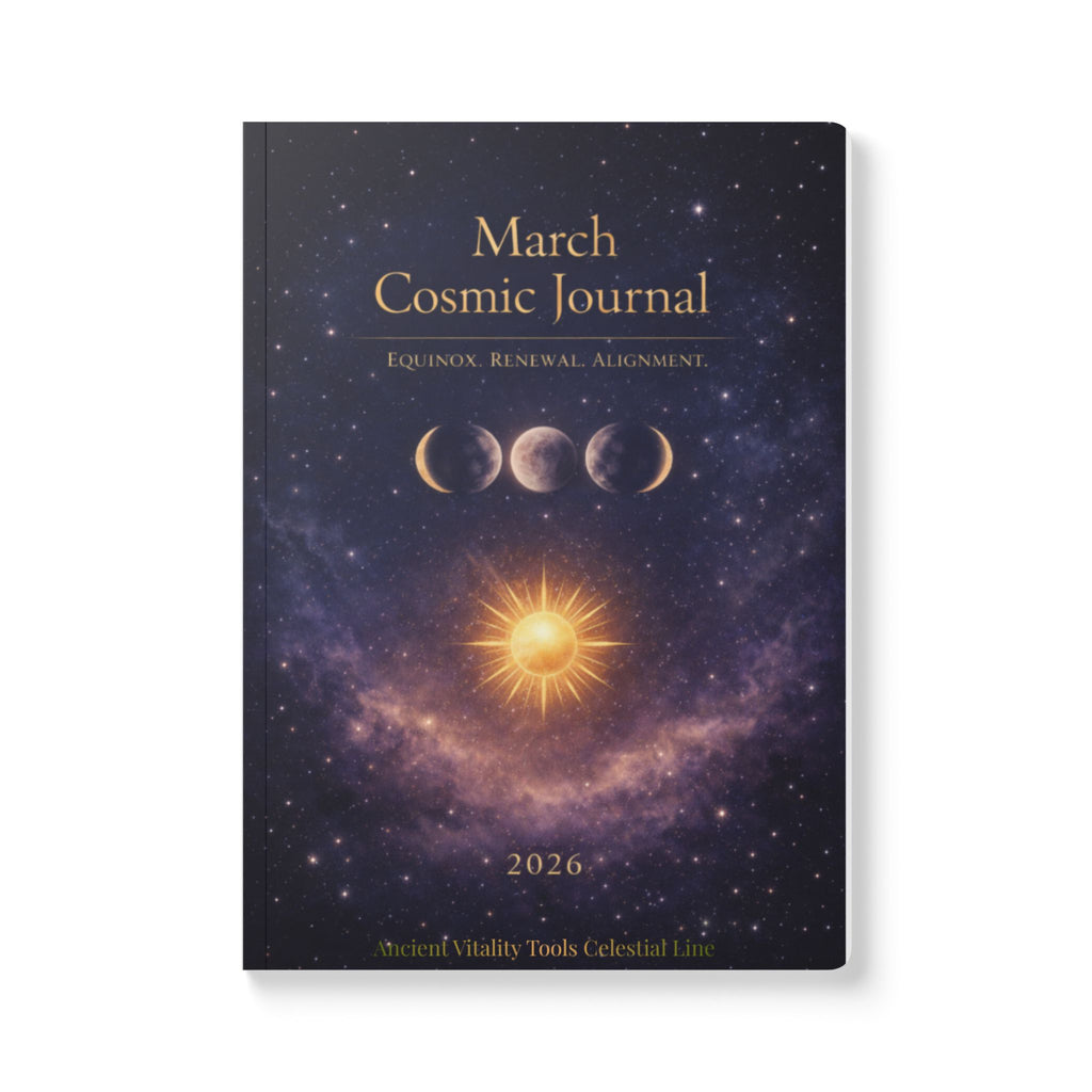 March Cosmic Journal — 2026 Astrological Moon Phase Softcover Journal