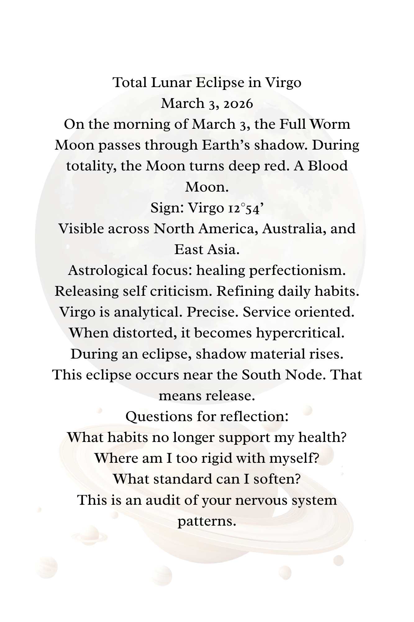 March 2026 Astrology & Cosmic Events Journal – Equinox Energy, Moon Phases + Healing Acupressure Rituals