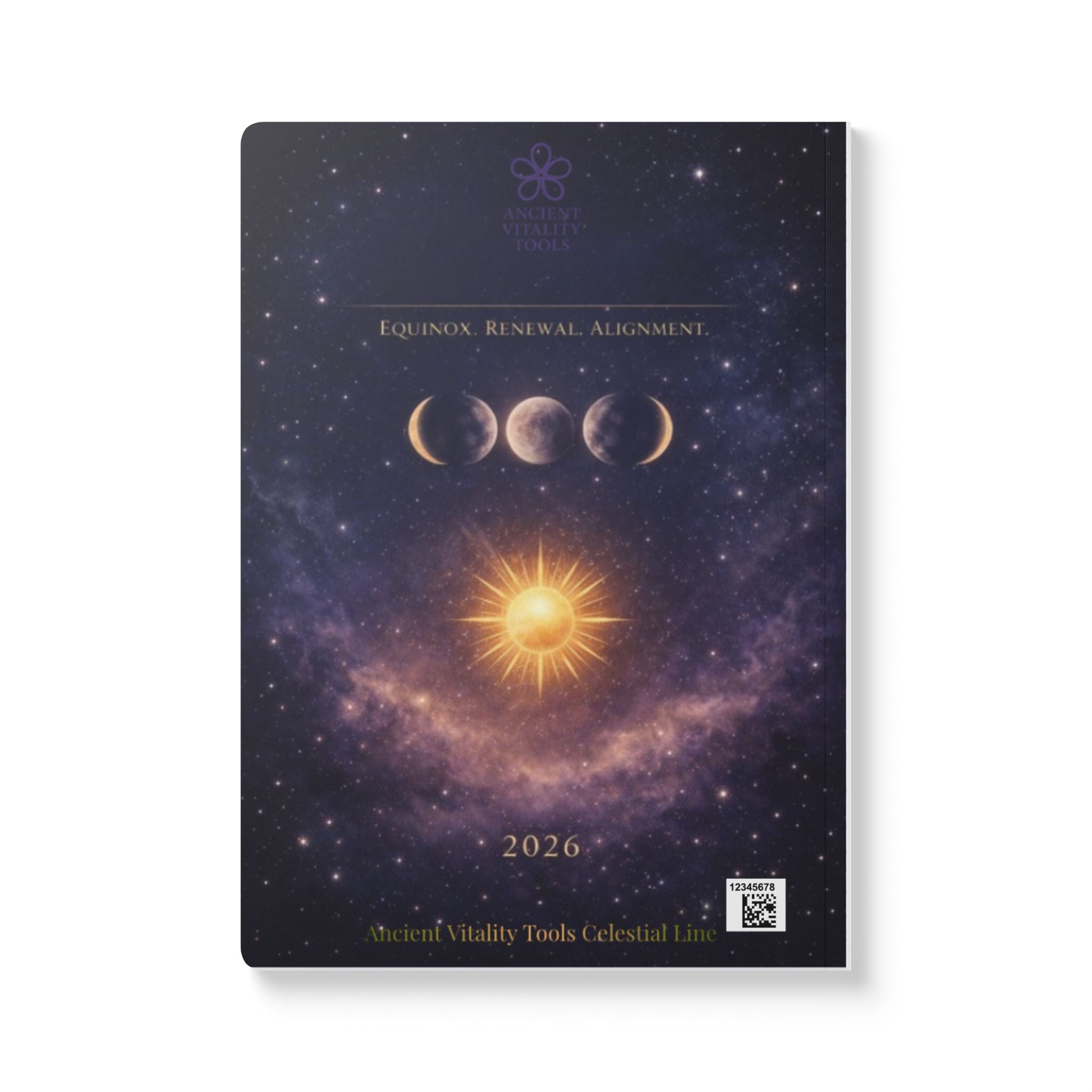 March Cosmic Journal — 2026 Astrological Moon Phase Softcover Journal